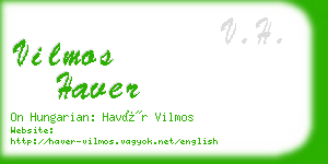 vilmos haver business card